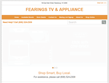 Tablet Screenshot of fearingsappliance.com